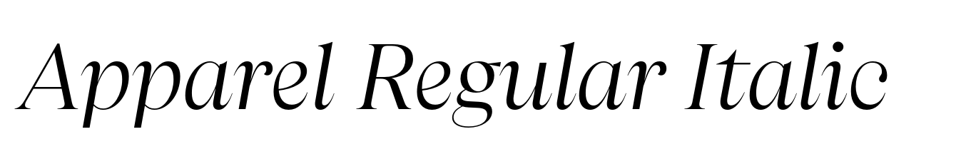 Apparel Regular Italic